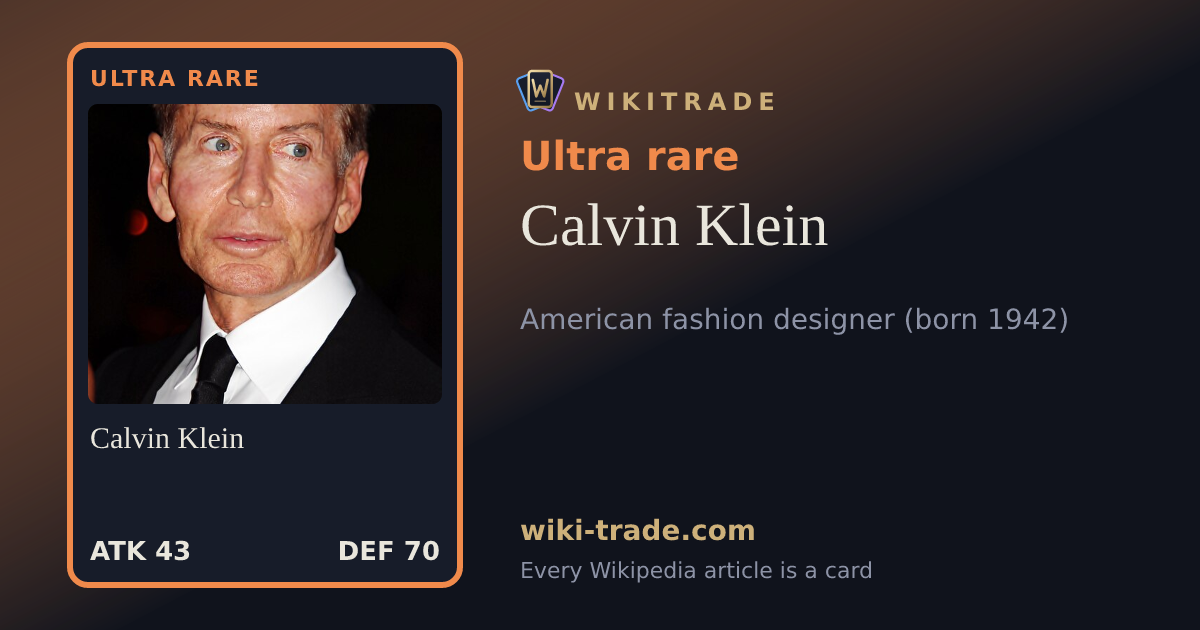 Calvin Klein — Ultra rare card