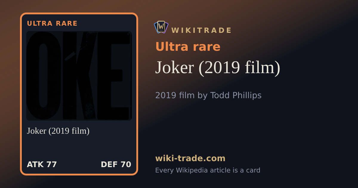 Joker (2019 film) — Ultra rare card