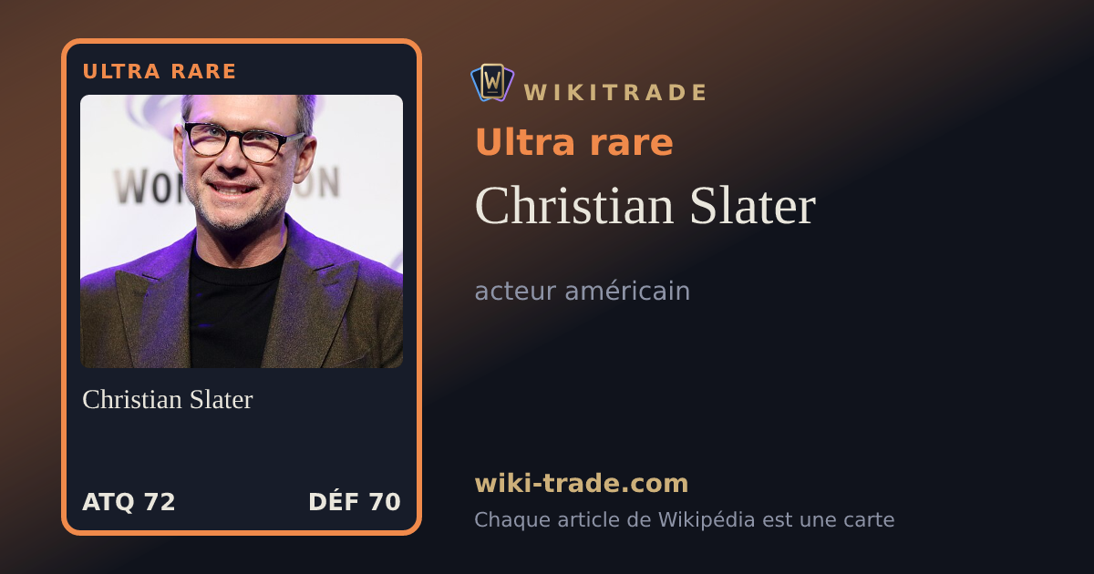 Christian Slater — carte Ultra rare