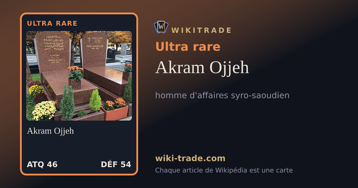 Akram Ojjeh — carte Ultra rare