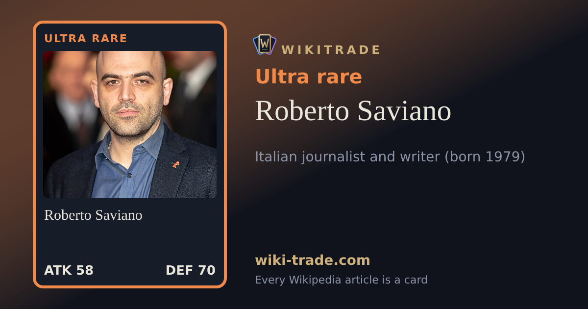 Roberto Saviano — Ultra rare card