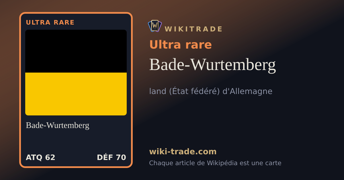 Bade-Wurtemberg — carte Ultra rare