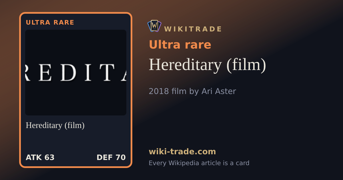 Hereditary (film) — Ultra rare card