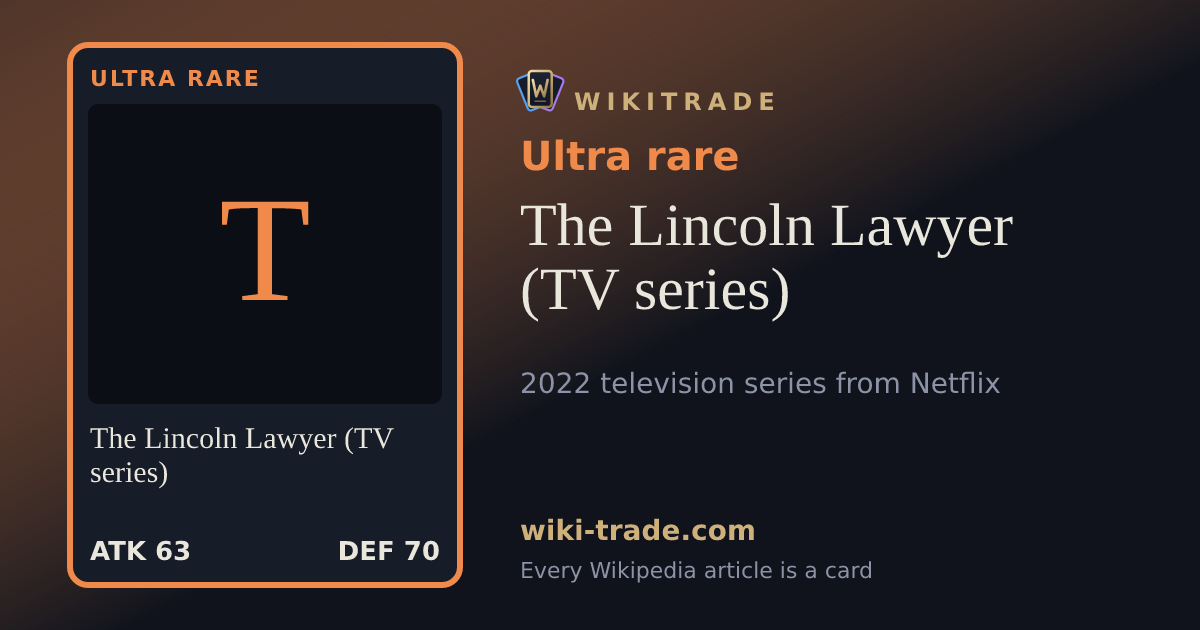 The Lincoln Lawyer (TV series) — Ultra rare card