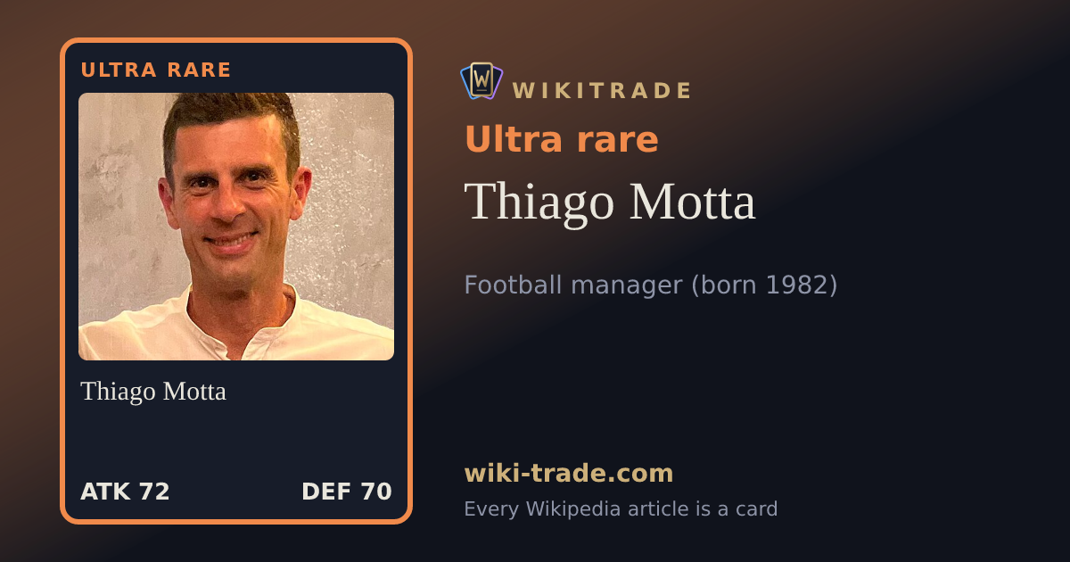 Thiago Motta — Ultra rare card