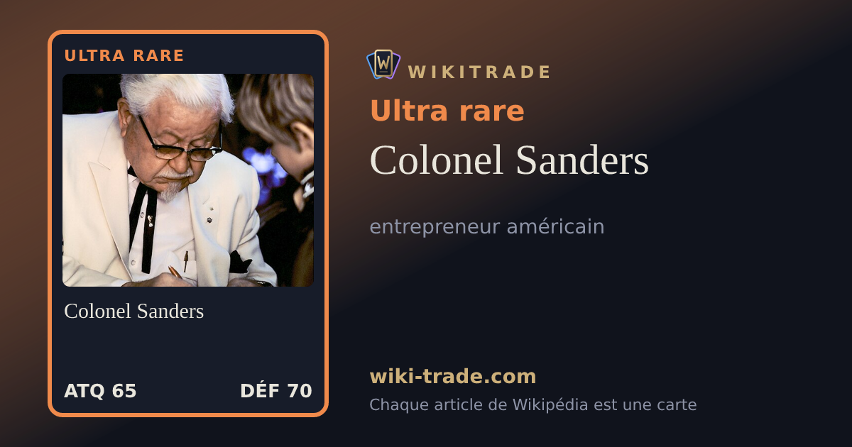 Colonel Sanders — carte Ultra rare