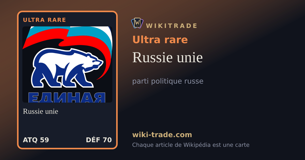 Russie unie — carte Ultra rare