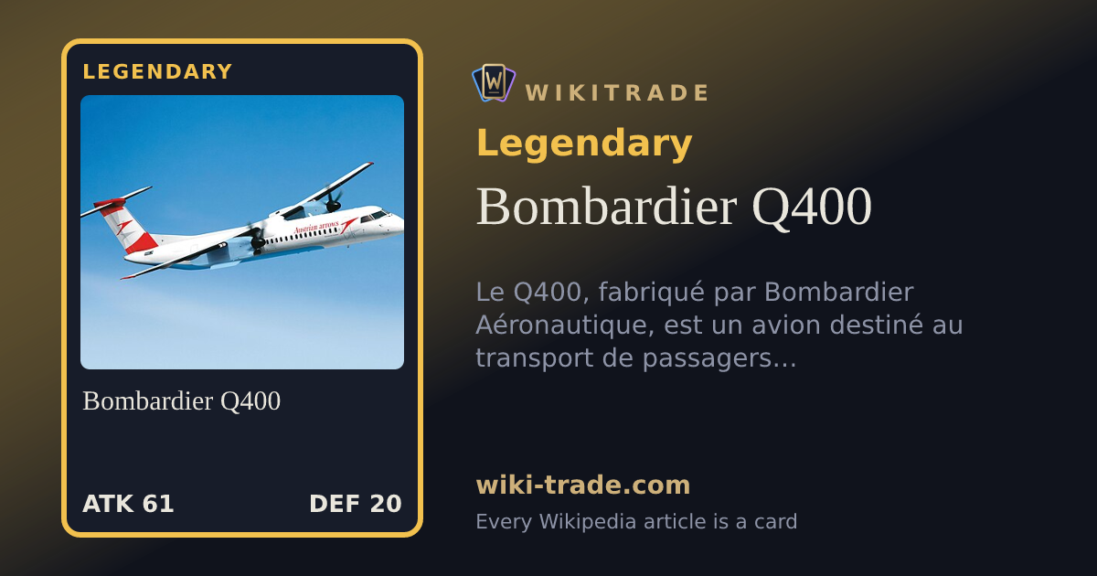 Bombardier Q400 — Legendary card