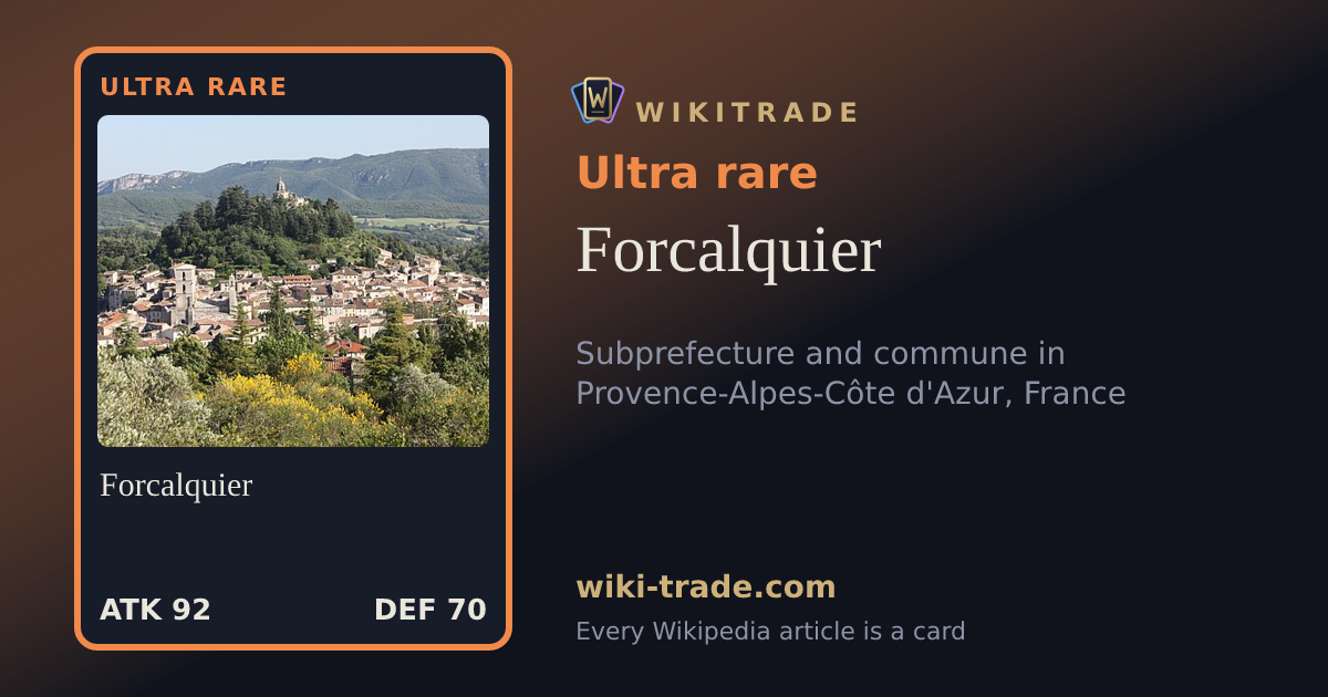 Forcalquier — Ultra rare card