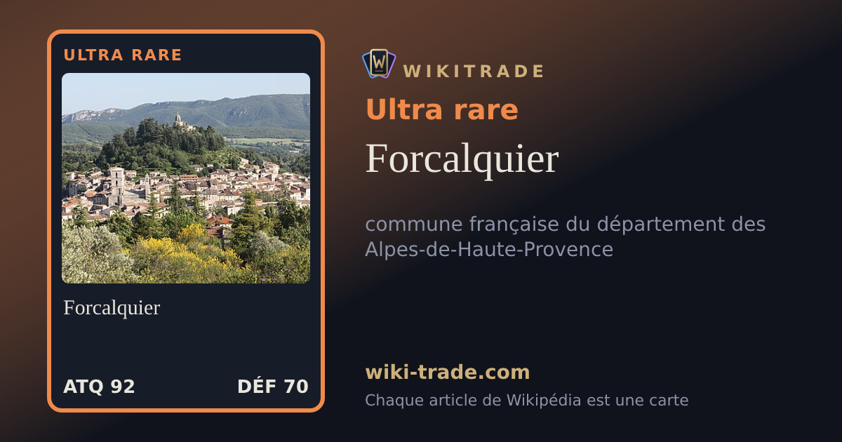 Forcalquier — carte Ultra rare