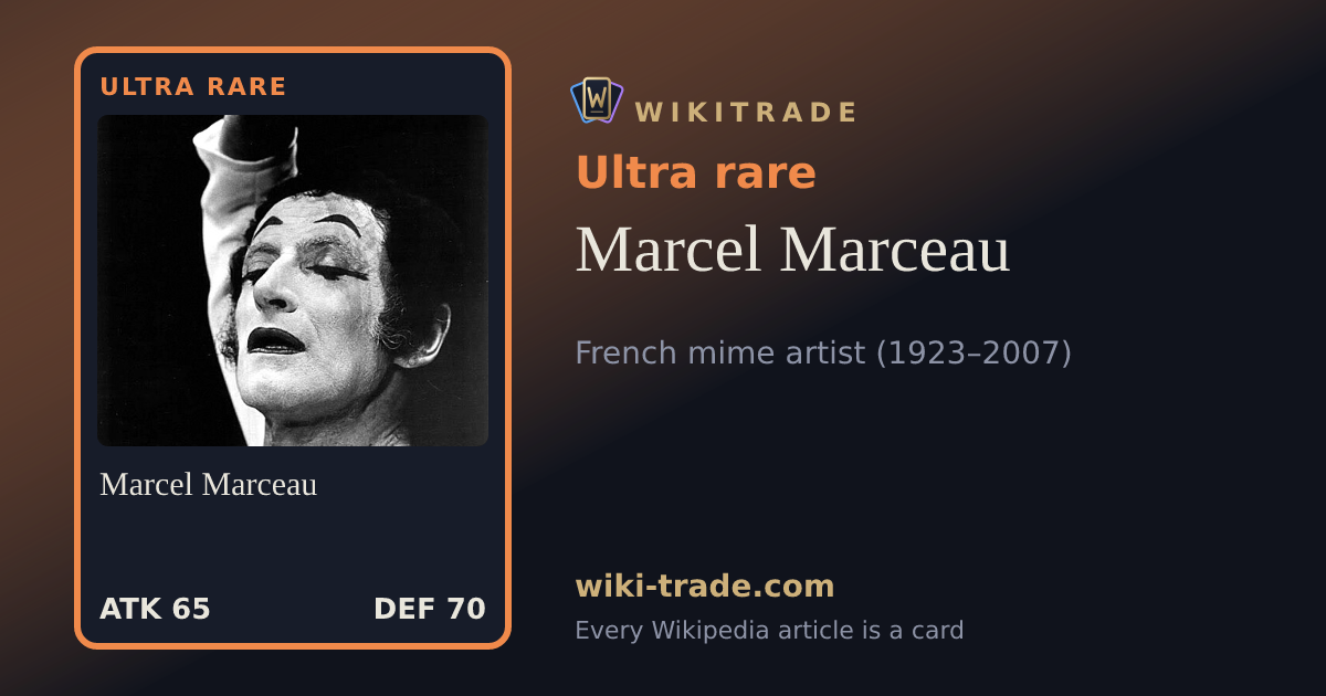 Marcel Marceau — Ultra rare card
