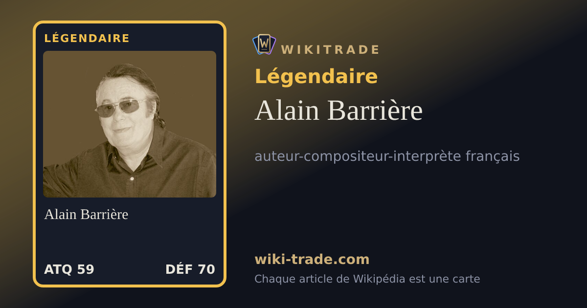 Alain Barrière — carte Légendaire