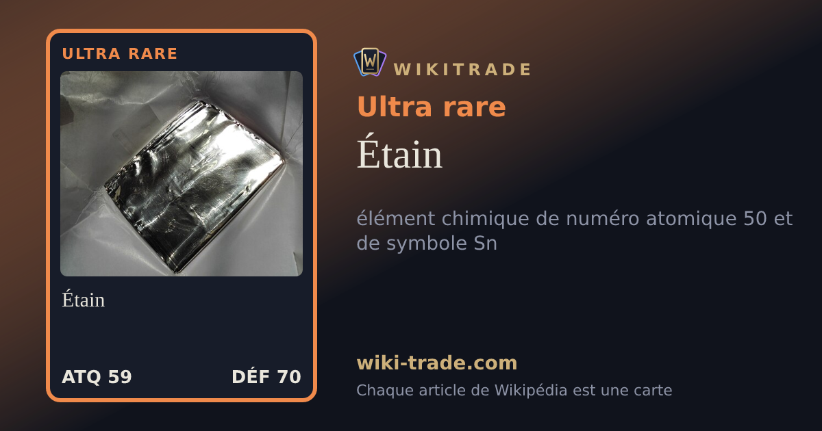 Étain — carte Ultra rare