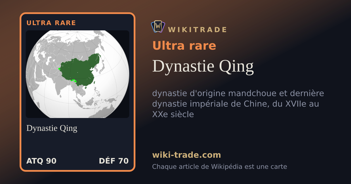 Dynastie Qing — carte Ultra rare
