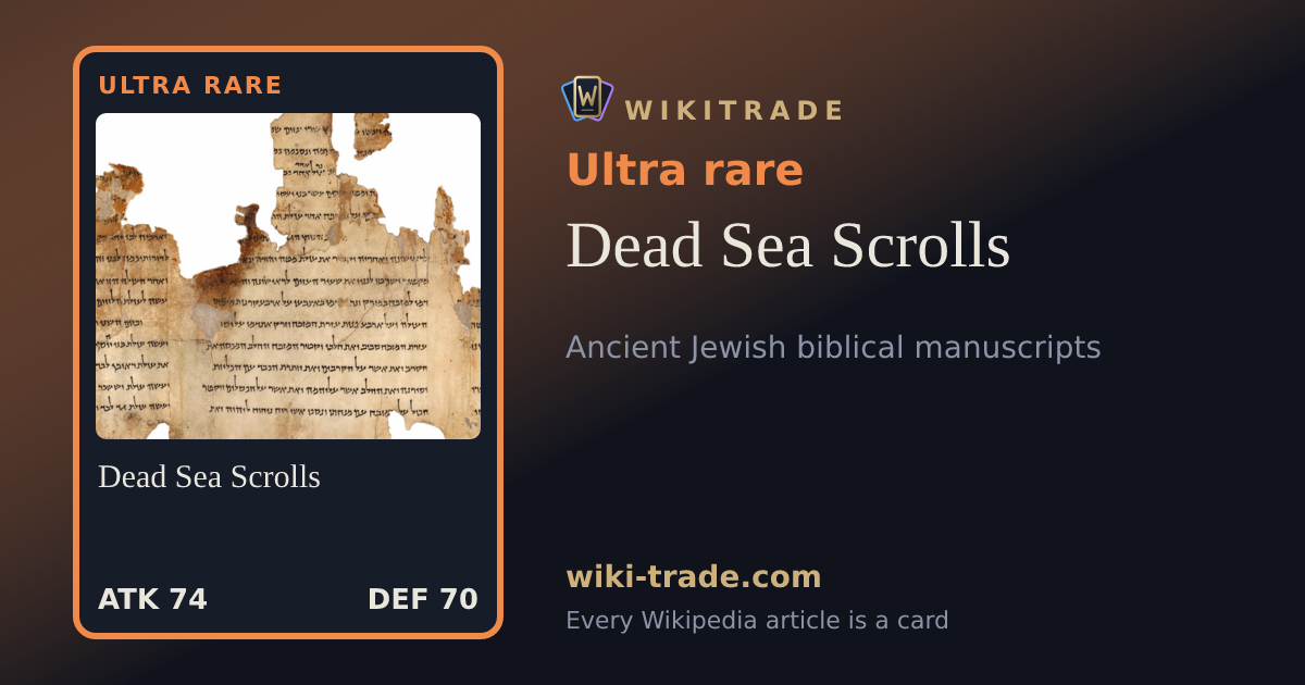 Dead Sea Scrolls — Ultra rare card