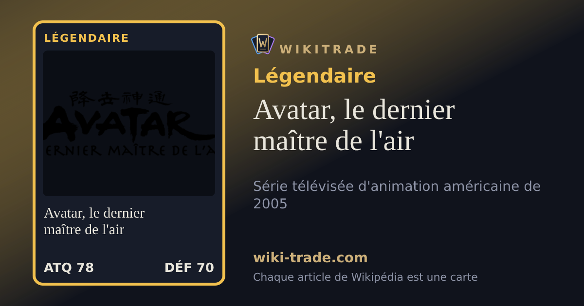 Avatar, le dernier maître de l'air — carte Légendaire