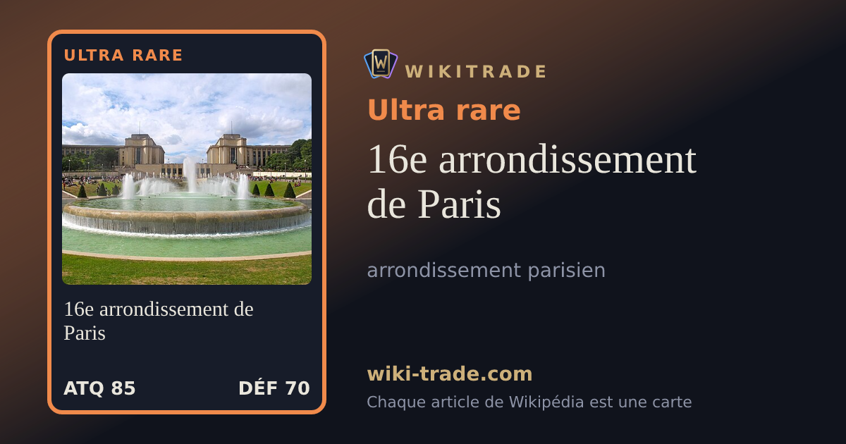 16e arrondissement de Paris — carte Ultra rare