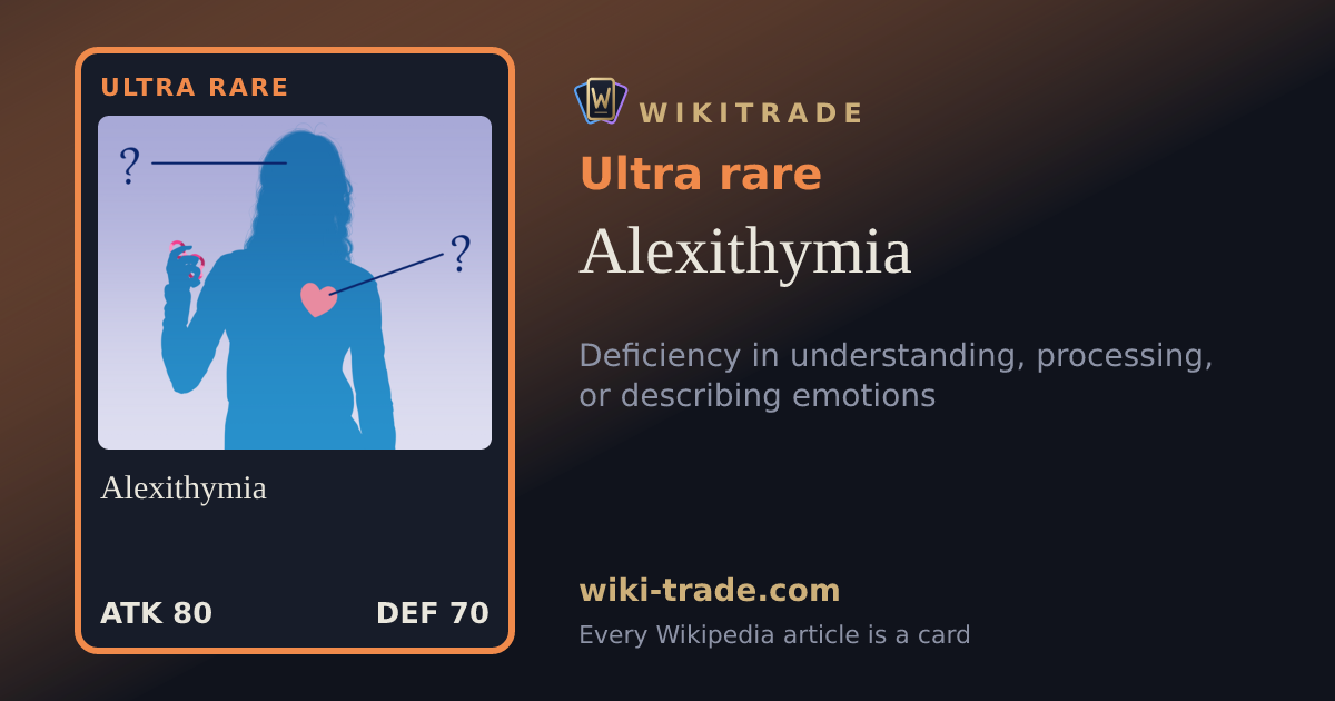 Alexithymia — Ultra rare card