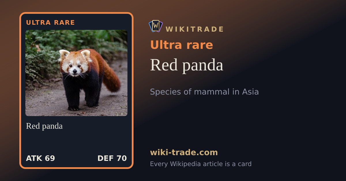 Red panda — Ultra rare card