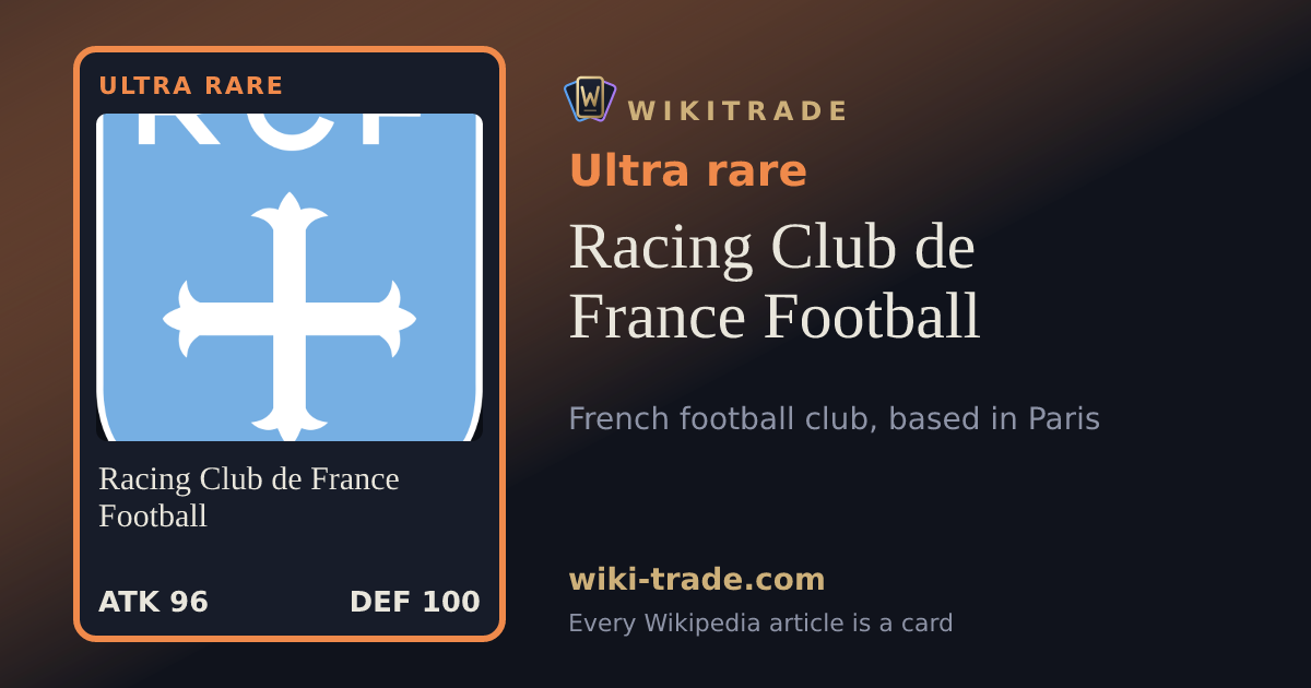Racing Club de France Football — Ultra rare card