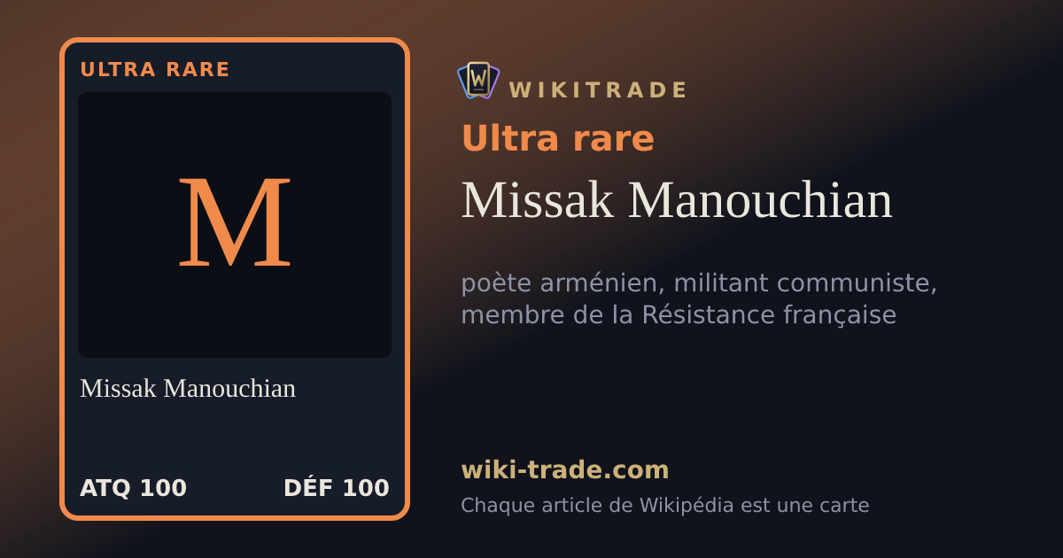 Missak Manouchian — carte Ultra rare