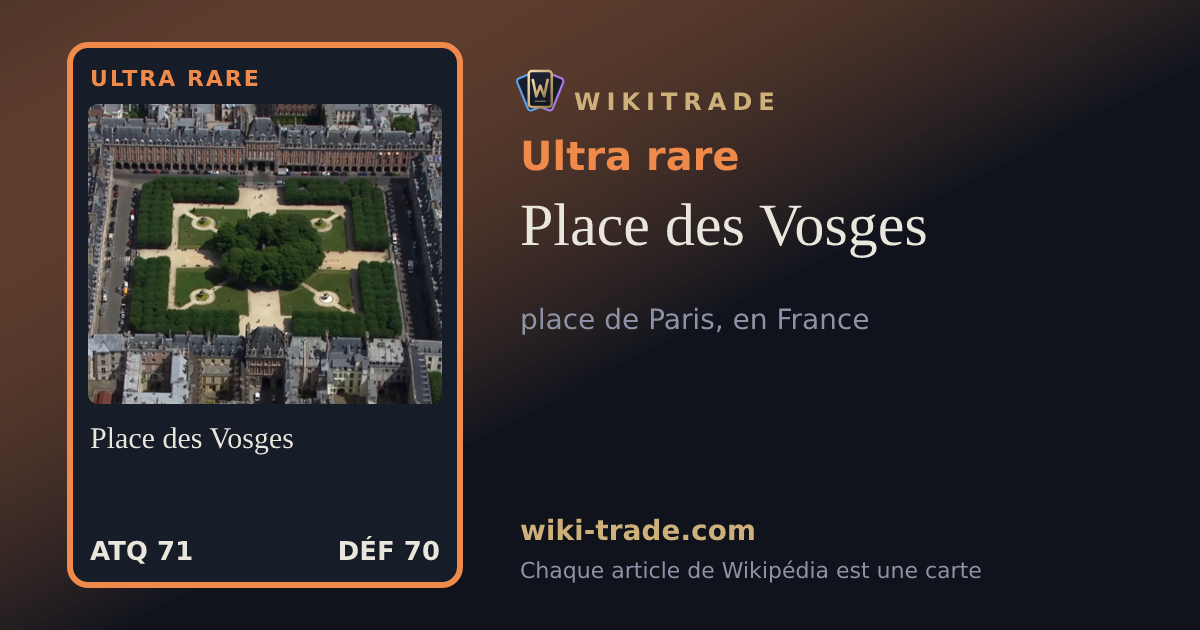 Place des Vosges — carte Ultra rare
