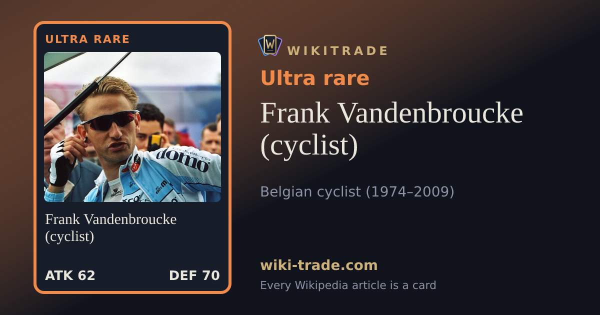 Frank Vandenbroucke (cyclist) — Ultra rare card