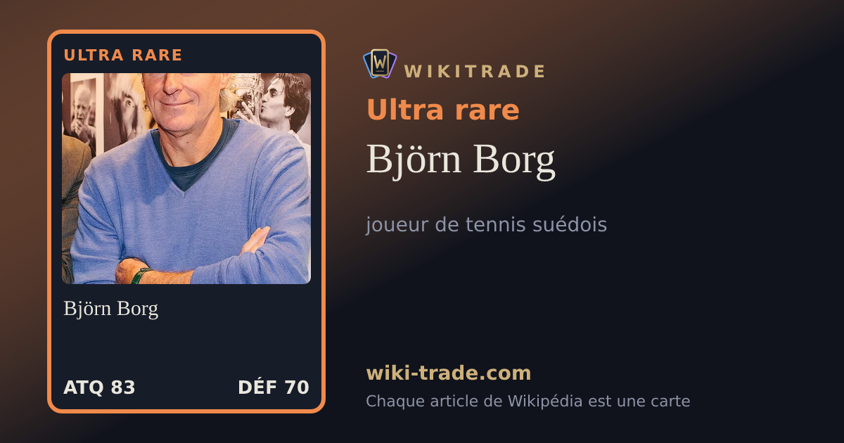 Björn Borg — carte Ultra rare