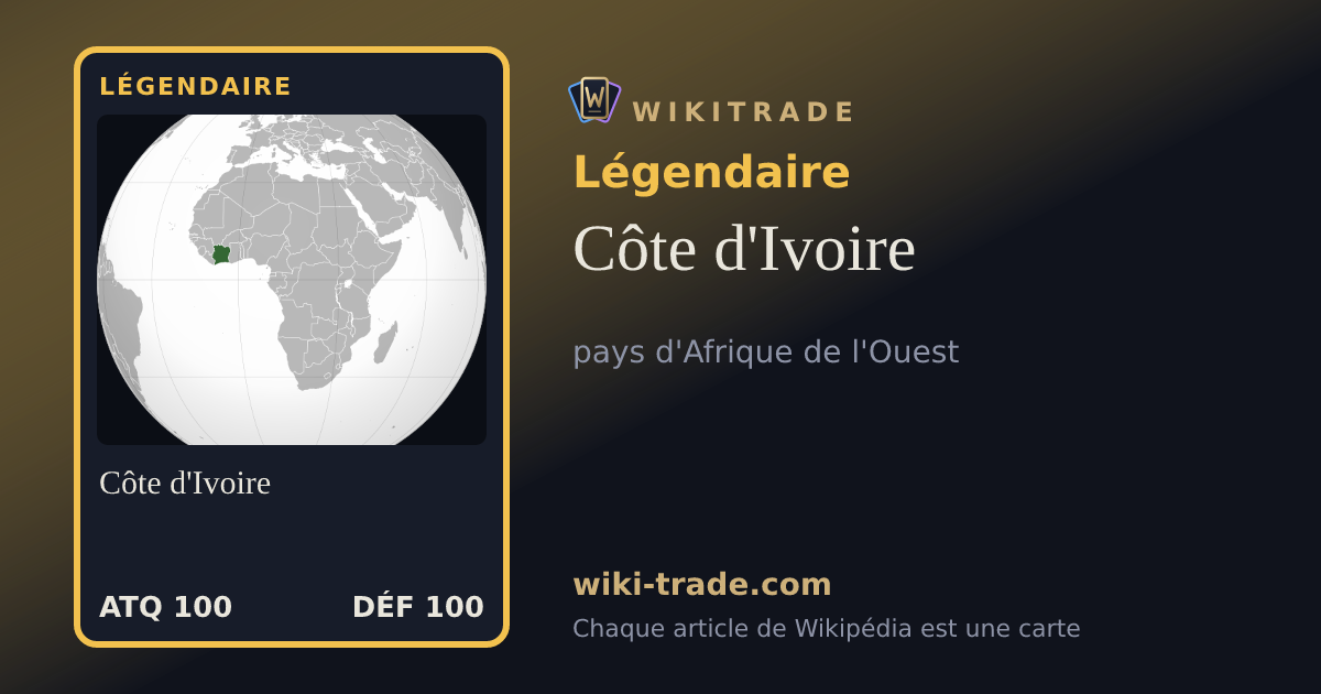 Côte d'Ivoire — carte Légendaire