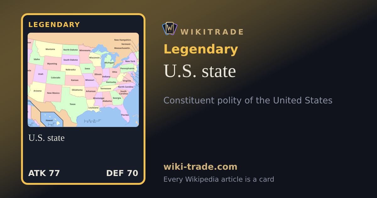 U.S. state — Legendary card