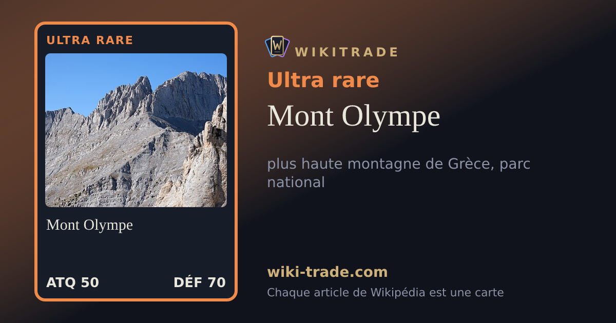 Mont Olympe — carte Ultra rare