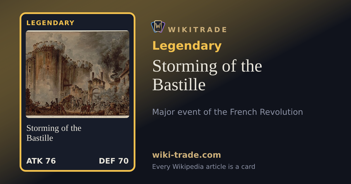 Storming of the Bastille — Legendary card