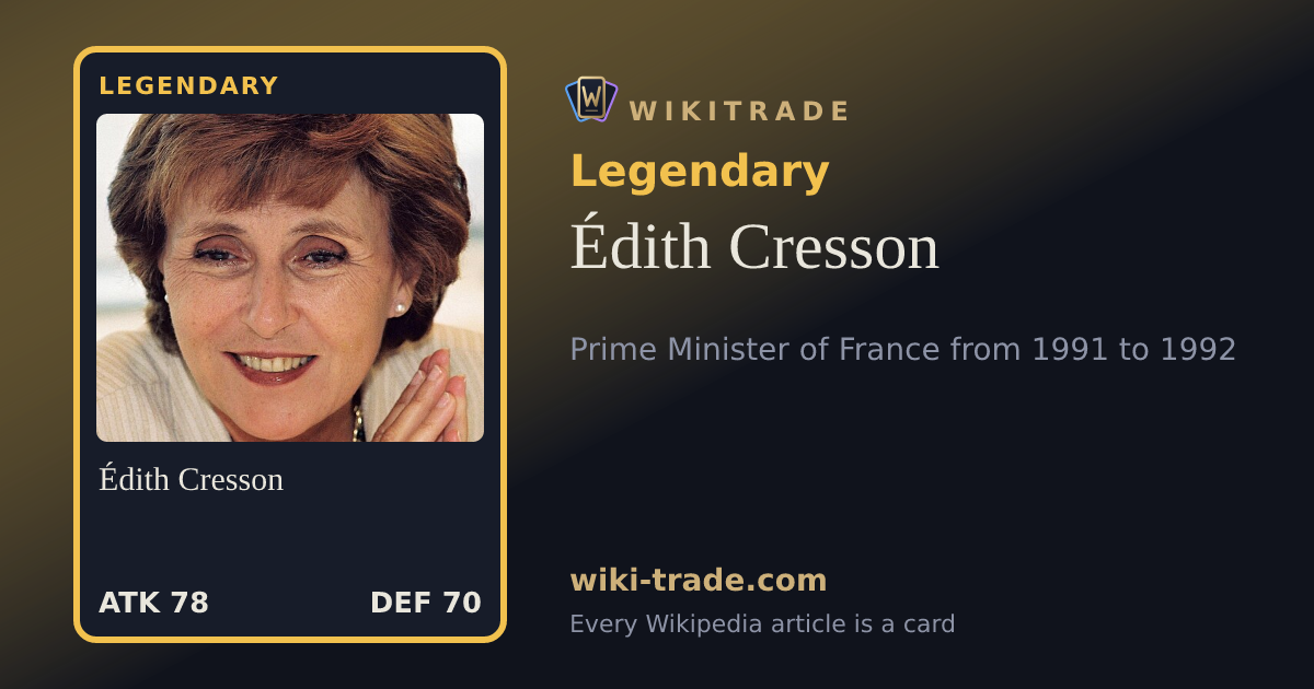 Édith Cresson — Legendary card