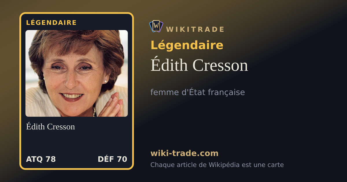 Édith Cresson — carte Légendaire