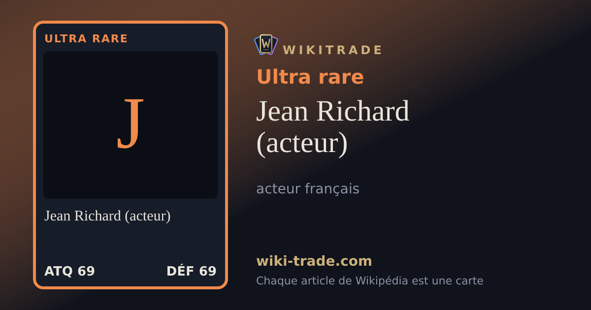 Jean Richard (acteur) — carte Ultra rare