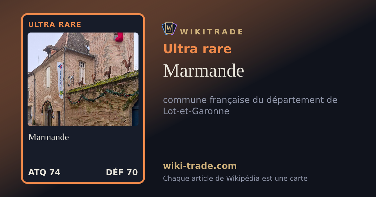 Marmande — carte Ultra rare