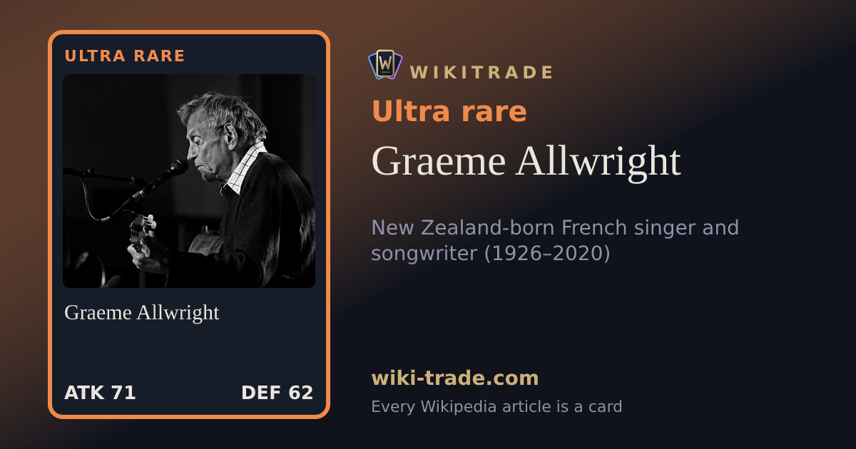 Graeme Allwright — Ultra rare card