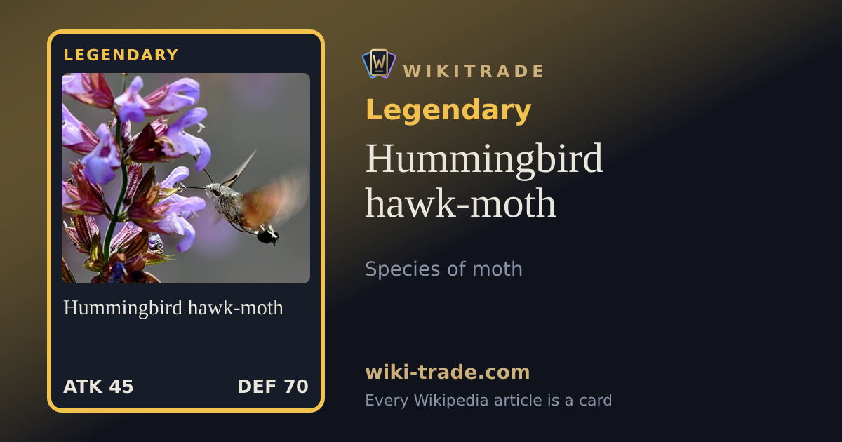 Hummingbird hawk-moth — Legendary card