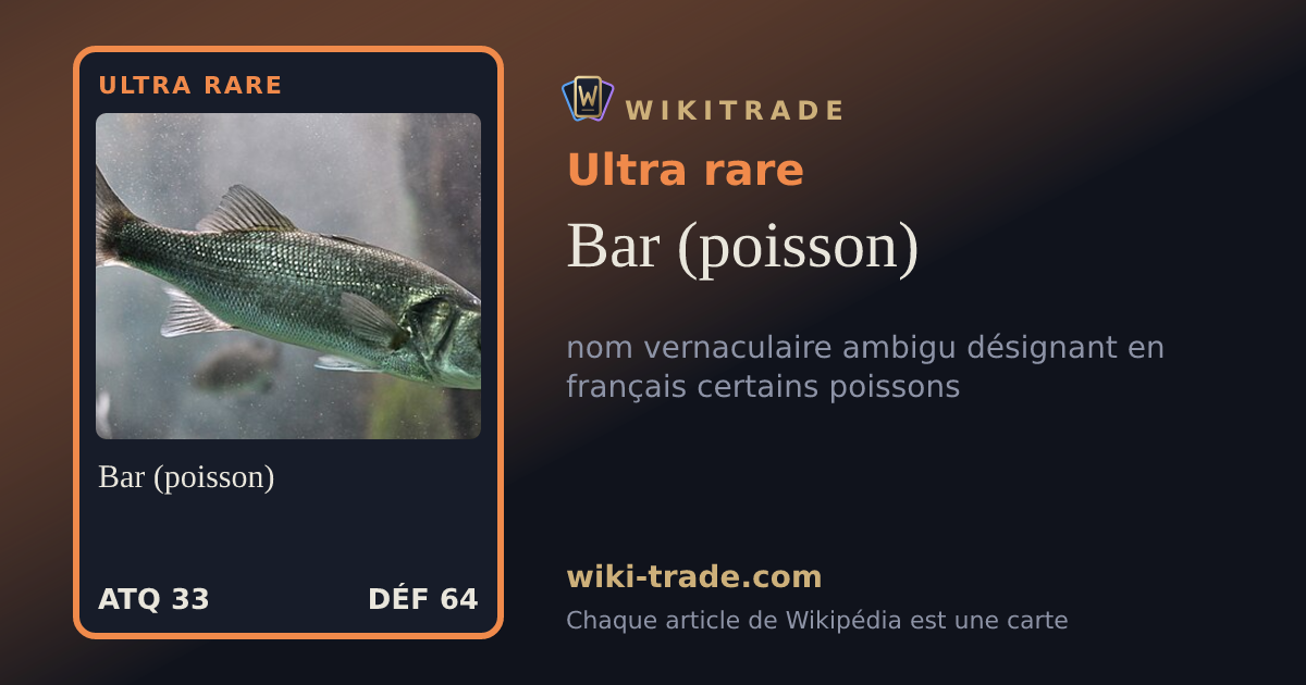 Bar (poisson) — carte Ultra rare