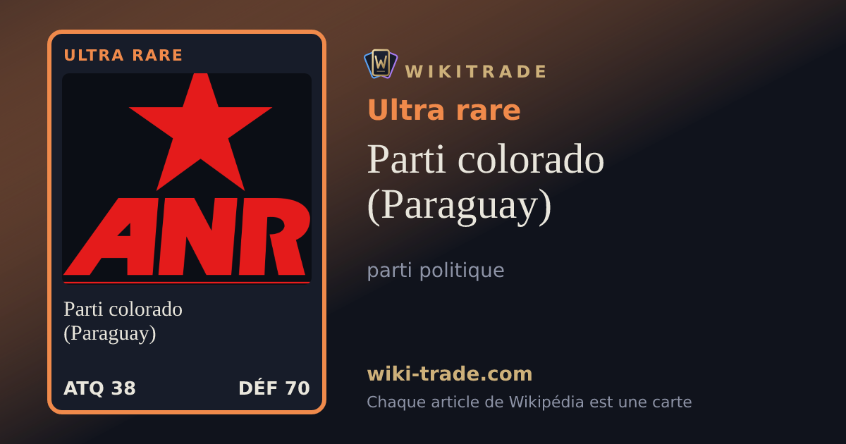 Parti colorado (Paraguay) — carte Ultra rare