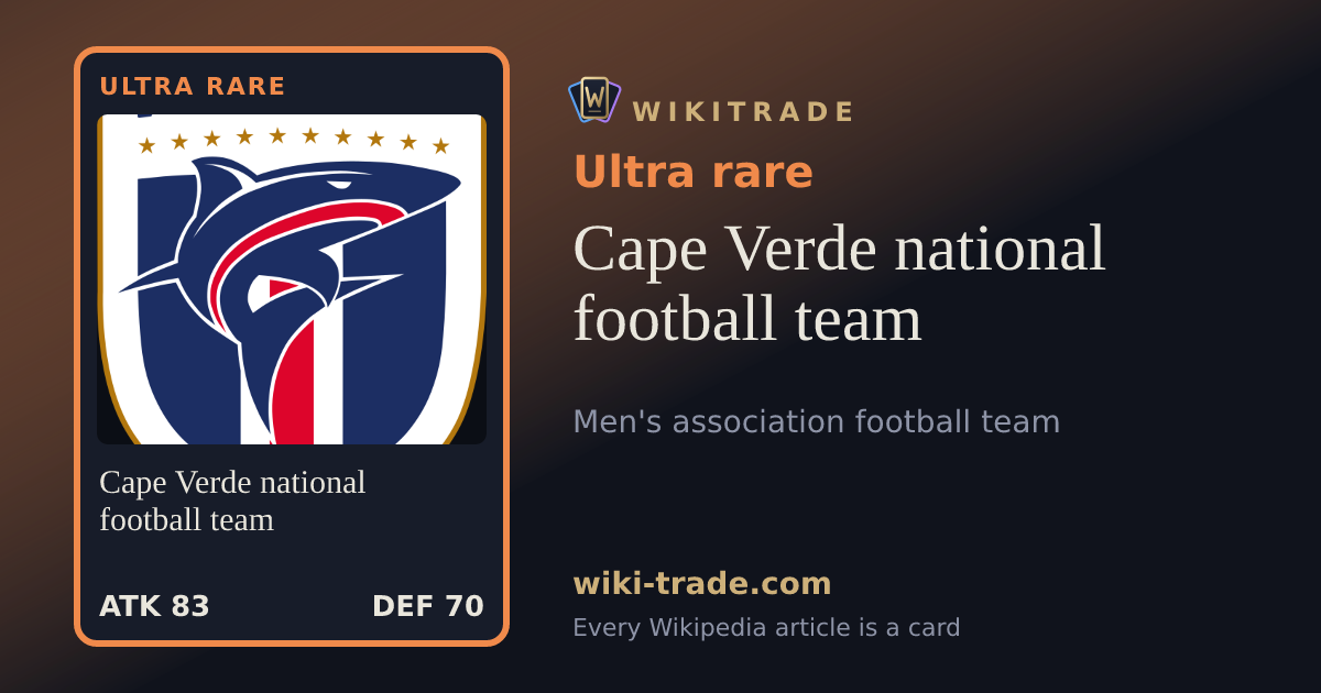 Cape Verde national football team — Ultra rare card