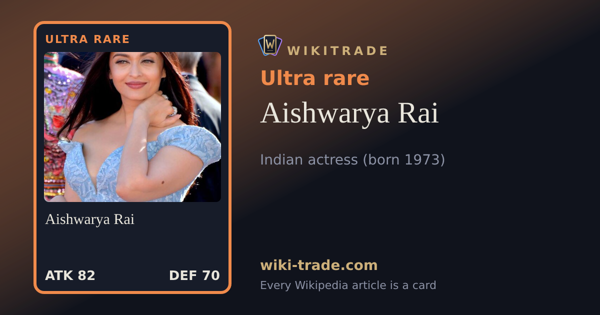 Aishwarya Rai — Ultra rare card