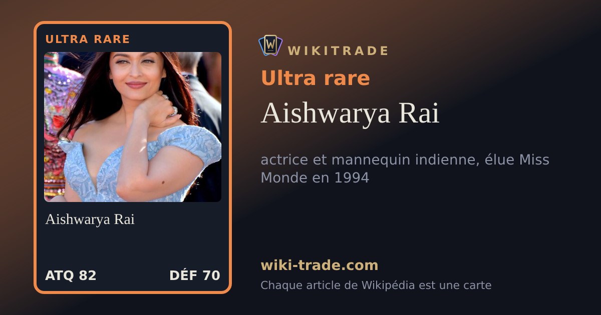 Aishwarya Rai — carte Ultra rare