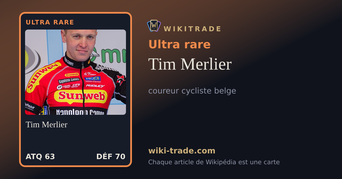 Tim Merlier — carte Ultra rare
