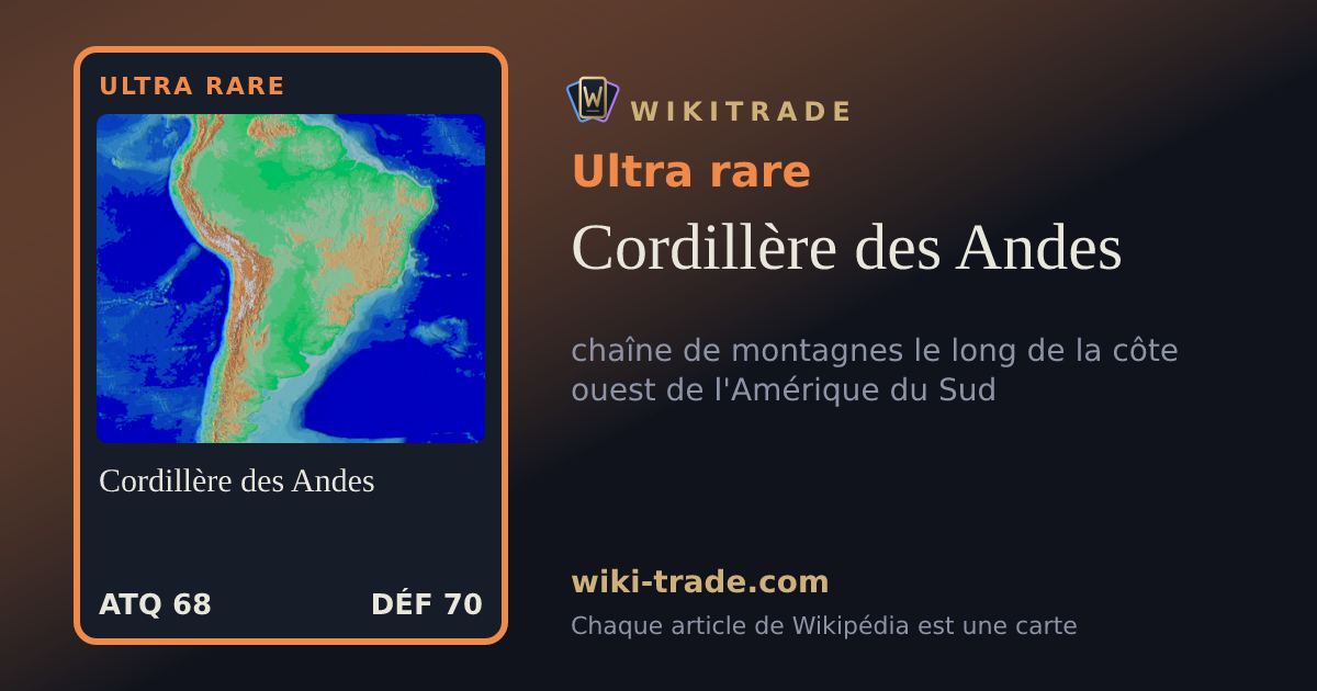 Cordillère des Andes — carte Ultra rare