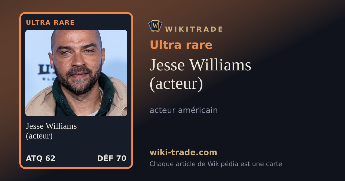 Jesse Williams (acteur) — carte Ultra rare