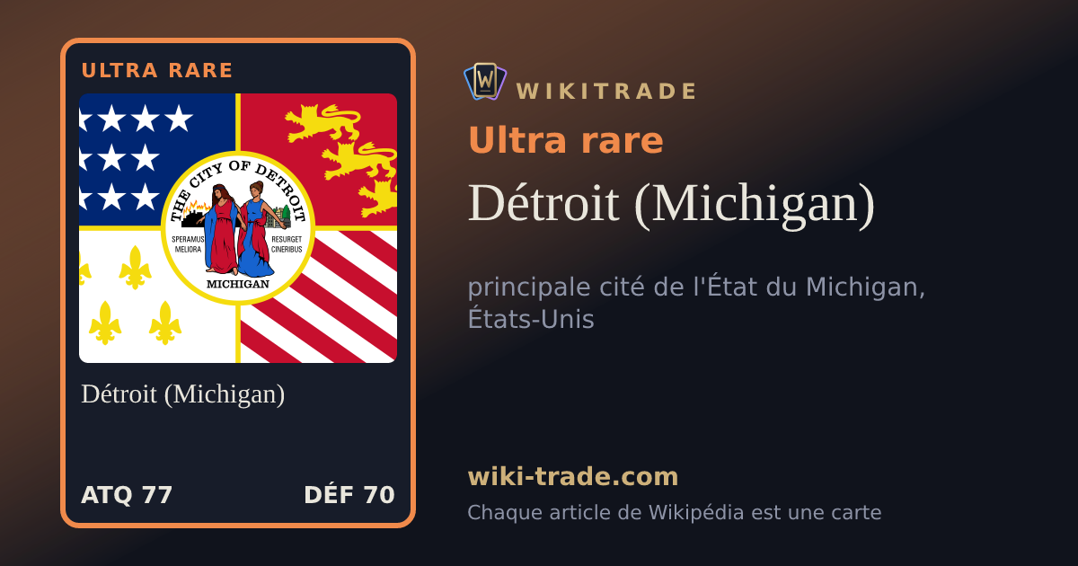 Détroit (Michigan) — carte Ultra rare