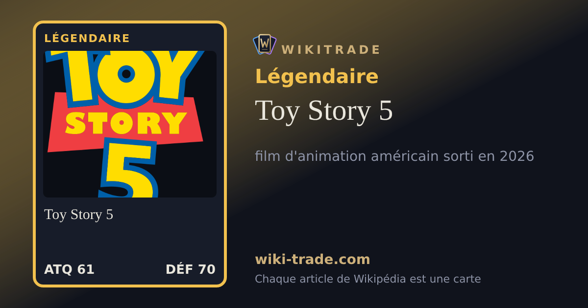 Toy Story 5 — carte Légendaire