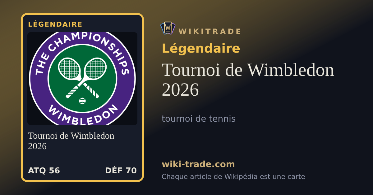 Tournoi de Wimbledon 2026 — carte Légendaire