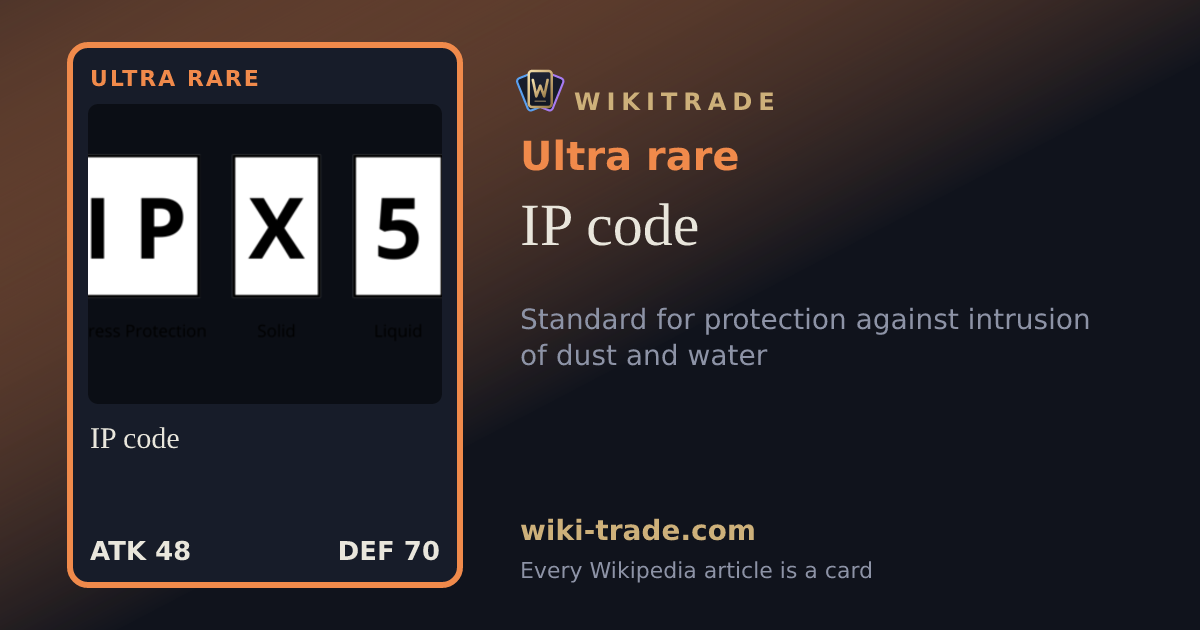 IP code — Ultra rare card